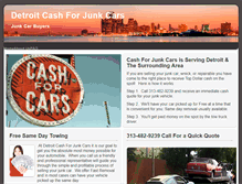 Tablet Screenshot of detroitcashforjunkcars.com